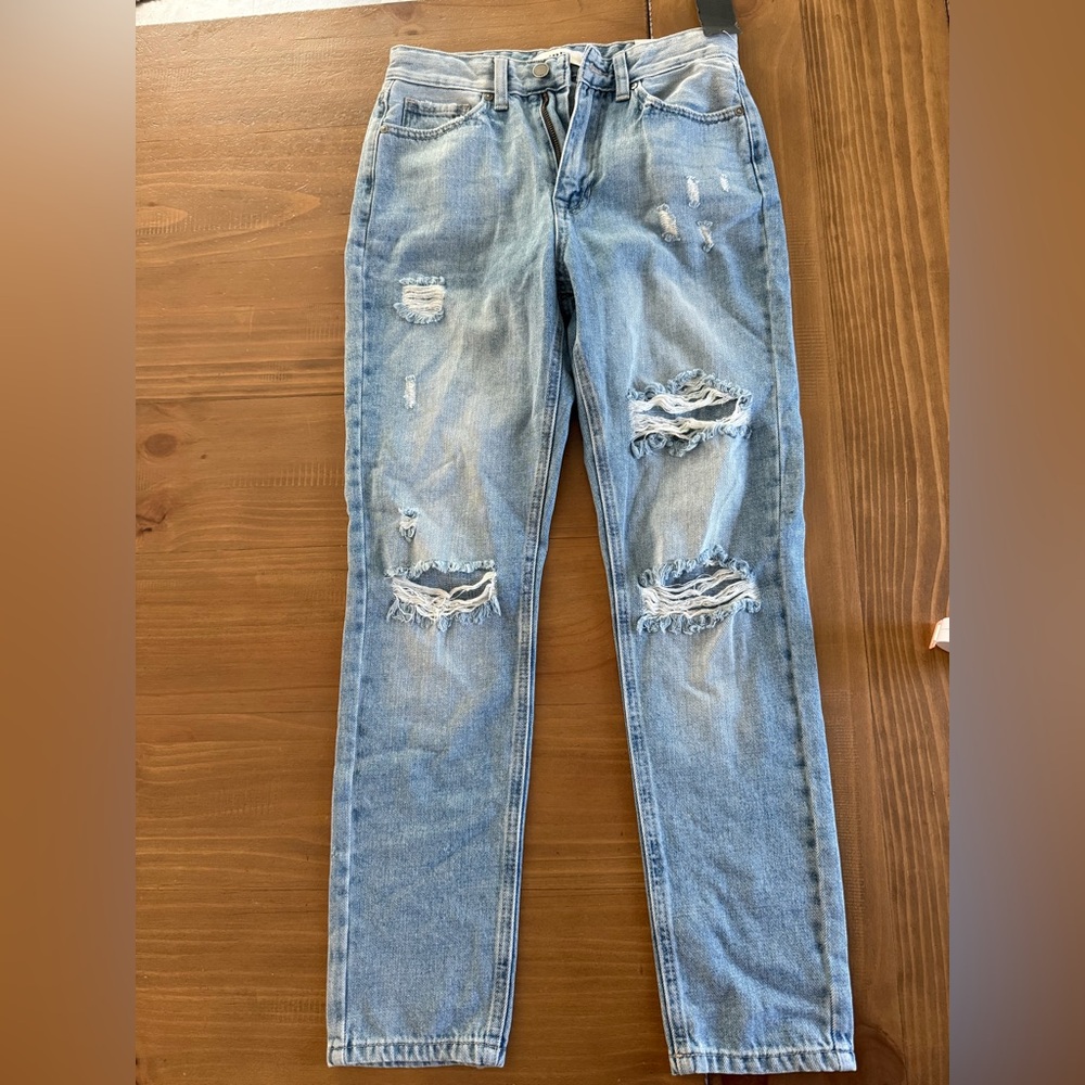 NWT Distressed Mom Jeans by JBD - 25